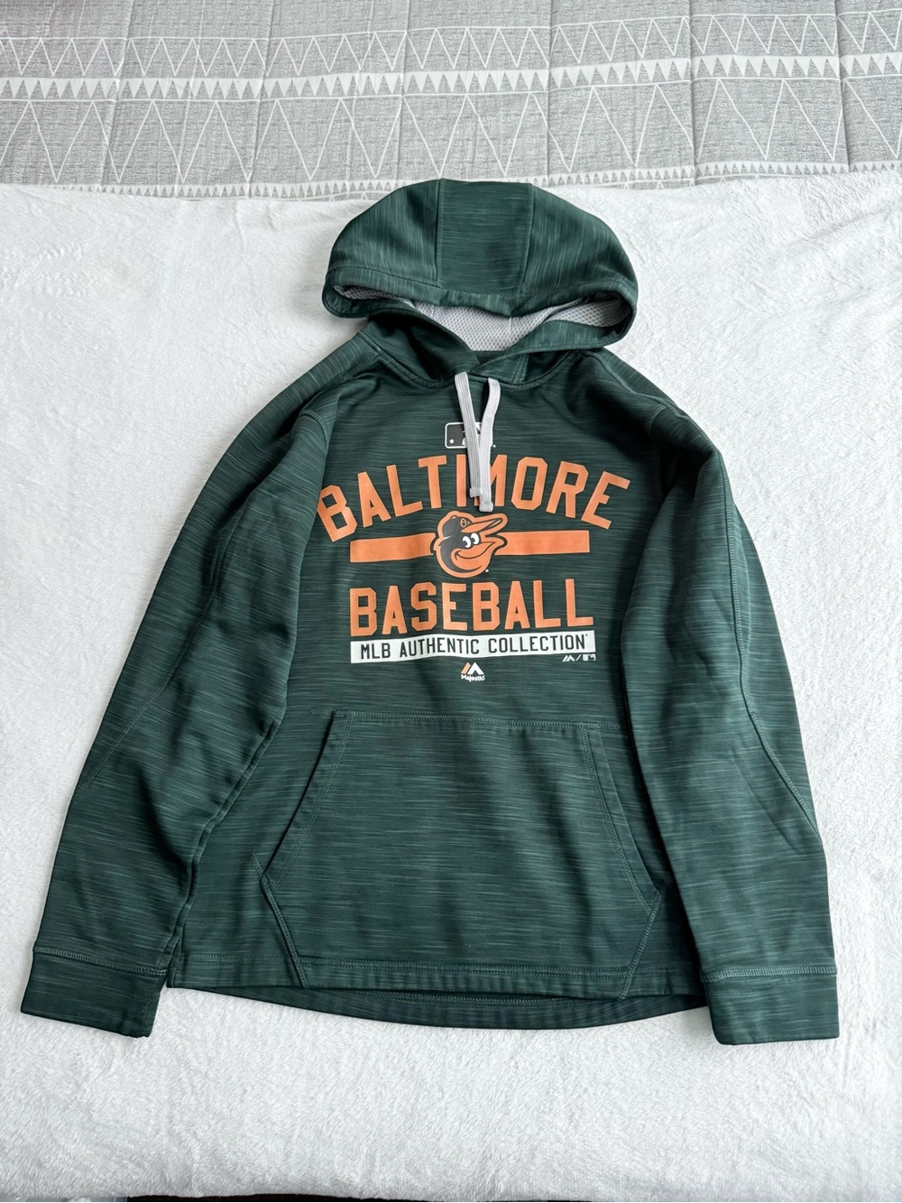Baltimore Baseball Green Hooded Sweatshirt - MLB Authentic Collection